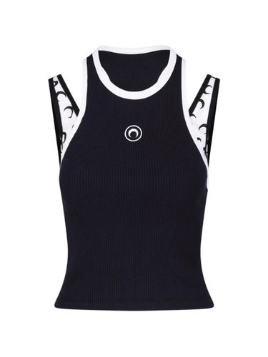 MARINE SERRE Moon Layered Tank Top - MARINE SERRE - Modalova