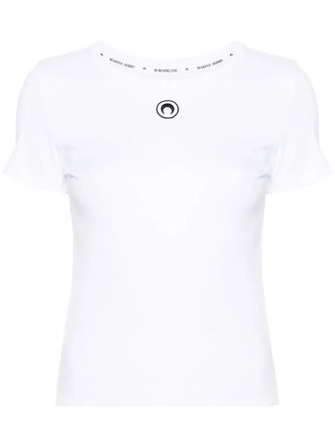 MARINE SERRE Logo Cotton T-Shirt - MARINE SERRE - Modalova