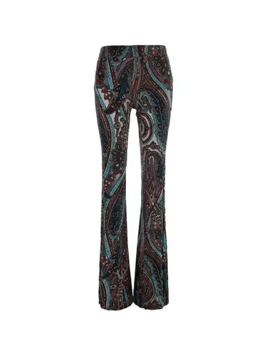 Etro Printed Flared Trousers Etro - Etro - Modalova