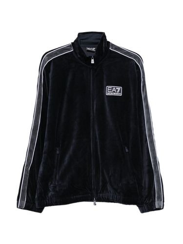 Logo Zipped Sweatshirt - EA7 EMPORIO ARMANI - Modalova