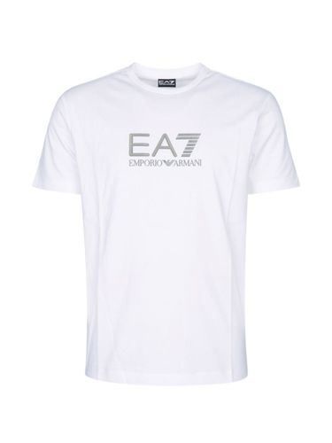Logo Cotton T-Shirt - EA7 EMPORIO ARMANI - Modalova