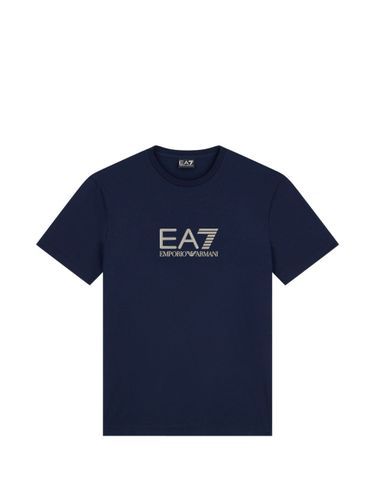 Logo Cotton T-Shirt - EA7 EMPORIO ARMANI - Modalova
