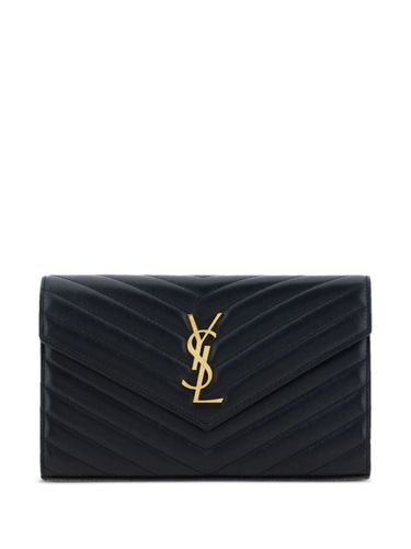 Cassandre Leather Wallet On Chain - Saint Laurent - Modalova