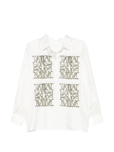 Max Mara Logo Print Silk Shirt - Max Mara - Modalova