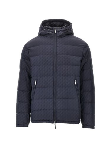 Hooded Short Down Jacket - Emporio Armani - Modalova
