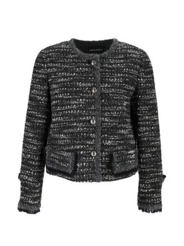 Emporio Armani Tweed Blazer Jacket - Emporio Armani - Modalova