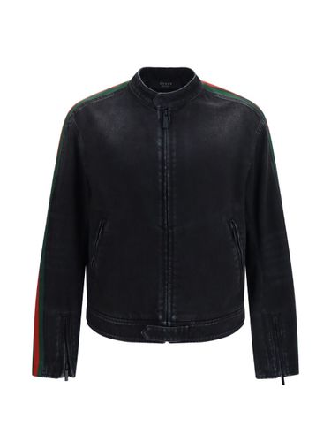 Gucci Web Detail Denim Jacket - Gucci - Modalova