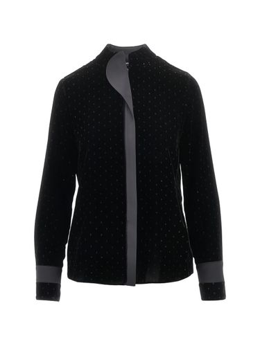 Glittered Velvet Blouse - Emporio Armani - Modalova