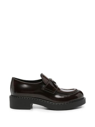 Prada Chocolate Leather Loafers - Prada - Modalova