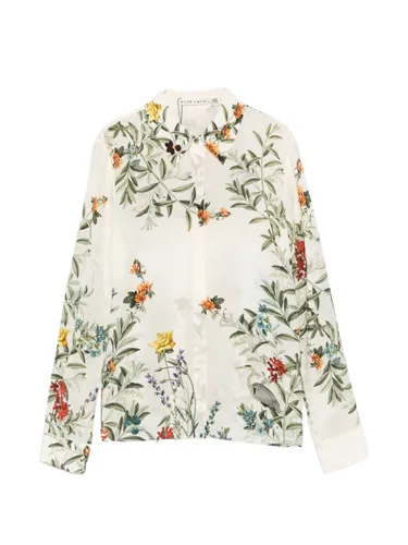 ALICE+OLIVIA Printed Silk Shirt - ALICE+OLIVIA - Modalova