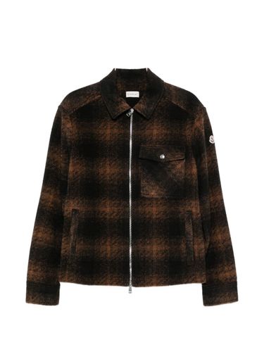 Moncler Check Jersey Zip-Up Shirt - Moncler - Modalova