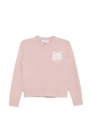 Fox Head Wool Crewneck Jumper - MAISON KITSUNE' - Modalova