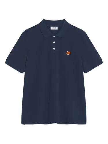Fox Head Cotton Polo Shirt - MAISON KITSUNE' - Modalova