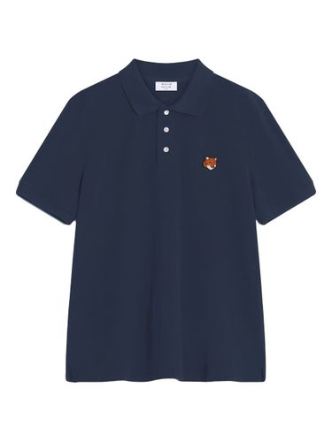 Fox Head Cotton Polo Shirt - MAISON KITSUNE' - Modalova