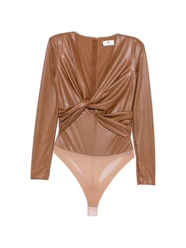 Twist-Detail Long-Sleeve Bodysuit - Elisabetta Franchi - Modalova