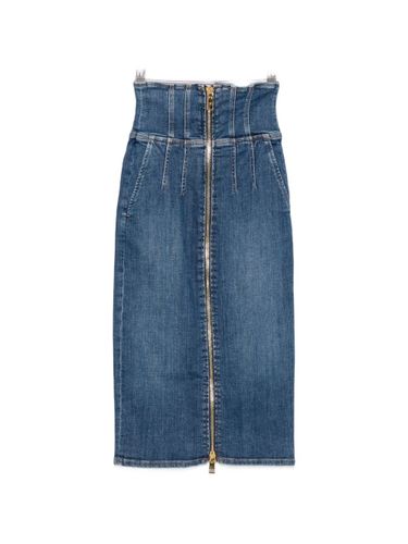 Denim Cotton Skirt - Elisabetta Franchi - Modalova
