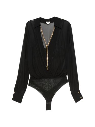 Wrap-Style Long-Sleeve Bodysuit - Elisabetta Franchi - Modalova