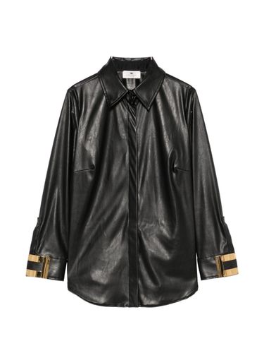 Faux Leather Shirt - Elisabetta Franchi - Modalova