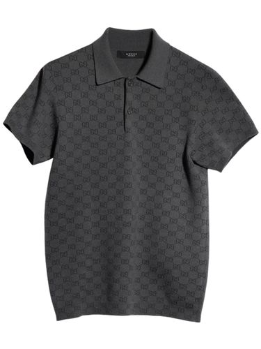 Gucci Wool And Silk Polo Shirt - Gucci - Modalova