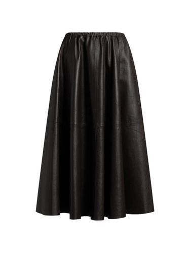 Faux Leather Midi Skirt - ALBERTA FERRETTI - Modalova