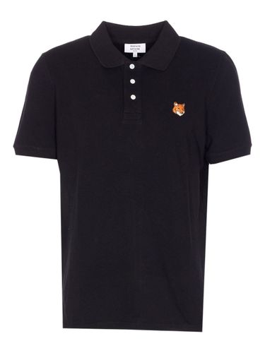 Fox Head Cotton Polo Shirt - MAISON KITSUNE' - Modalova