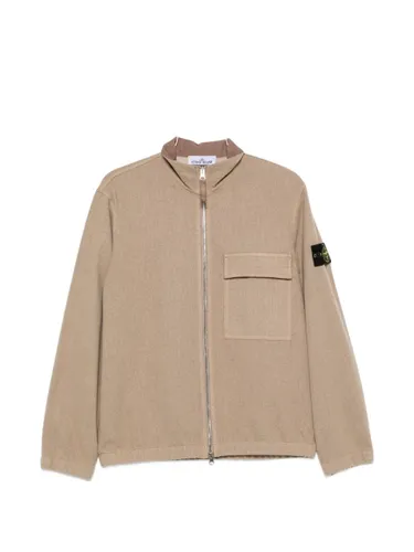 Zipped Overshirt By - Stone Island - Modalova