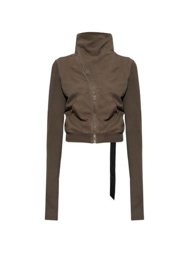 Cotton High-Neck Sweatshirt - RICK OWENS DRKSHDW - Modalova