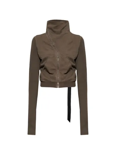 Cotton High-Neck Sweatshirt - RICK OWENS DRKSHDW - Modalova