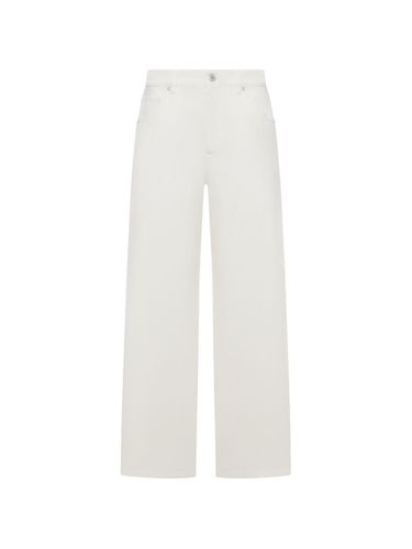 Denim Cotton Wide-Leg Trousers - Brunello Cucinelli - Modalova