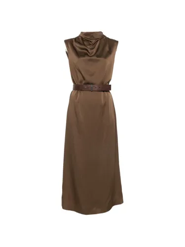 Belted Midi Dress - Brunello Cucinelli - Modalova