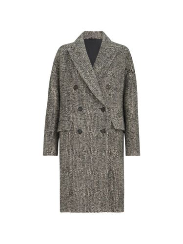 Wool Double-Breasted Coat - Brunello Cucinelli - Modalova