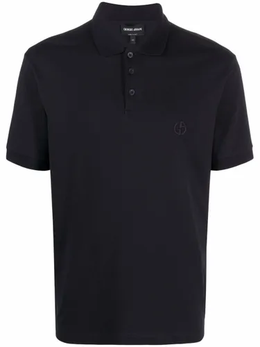 Piqeut Cotton Polo Shirt - Giorgio Armani - Modalova