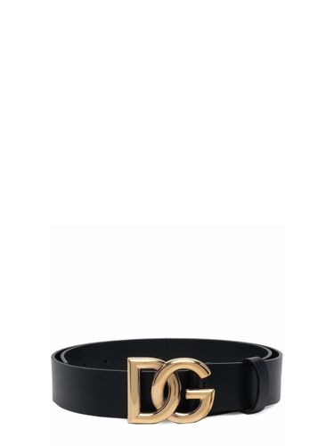 Dg Logo Leather Belt - Dolce & Gabbana - Modalova