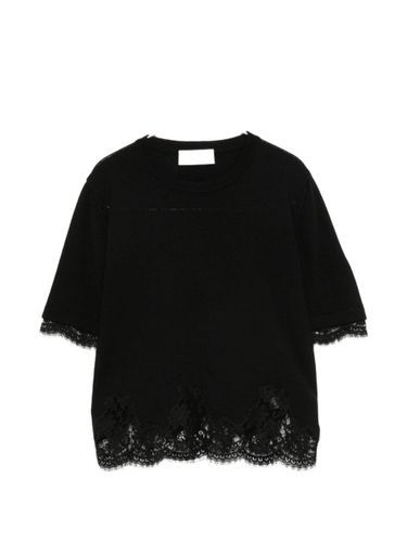 ERMANNO Lace-Detail Wool Sweater - ERMANNO - Modalova