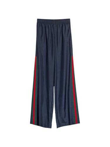 Web Detail Silk Trousers - Gucci - Modalova
