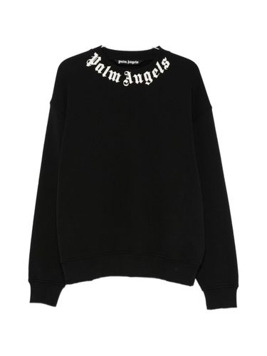 Neck Logo Cotton Sweatshirt - Palm Angels - Modalova