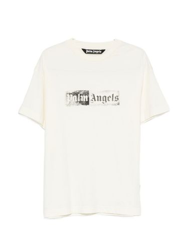 Stamp Logo Cotton T-Shirt - Palm Angels - Modalova