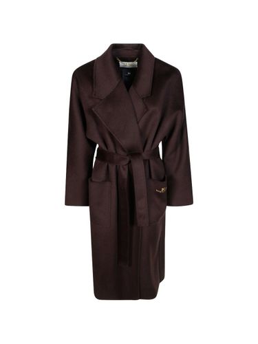 Elisabetta Franchi Wool Long Coat - Elisabetta Franchi - Modalova