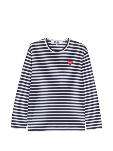 Striped Cotton T-Shirt - COMME DES GARÇONS PLAY - Modalova