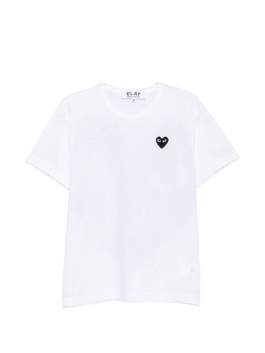Black Heart Cotton T-Shirt - COMME DES GARÇONS PLAY - Modalova