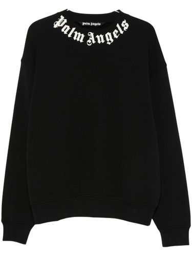 Logo-Print Crew-Neck Sweatshirt - Palm Angels - Modalova
