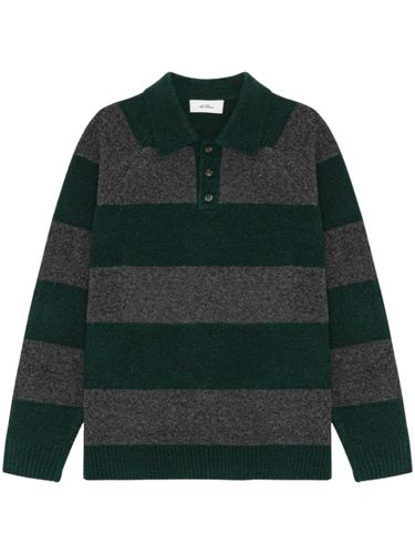 Striped Melange Knitted Polo - LES DEUX - Modalova