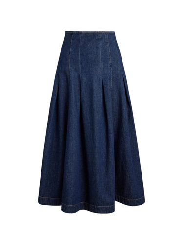 Pleated Denim Midi Skirt - POLO RALPH LAUREN - Modalova
