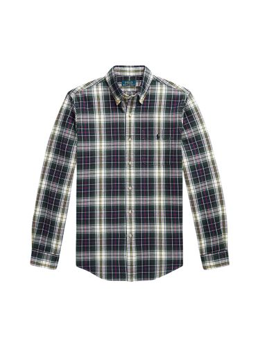 Custom Fit Plaid Brushed Oxford Shirt - POLO RALPH LAUREN - Modalova