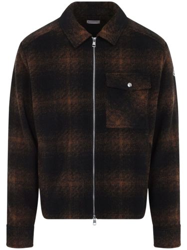 Moncler Check Jersey Zip-Up Shirt - Moncler - Modalova
