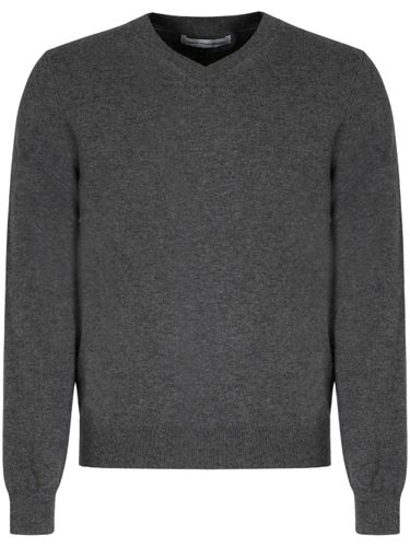 V-Neck Wool Sweater - COMME DES GARÇONS SHIRT - Modalova
