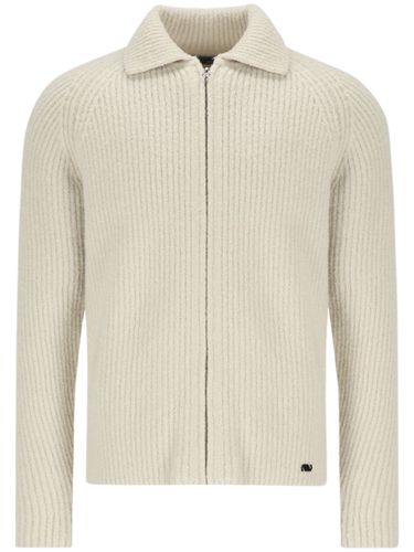 Ribbed Zip Knitted Sweater - MASSIMO OSTI STUDIO - Modalova