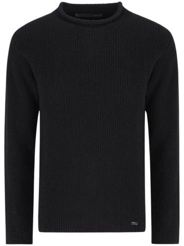 Textured Crew Knitted Sweater - MASSIMO OSTI STUDIO - Modalova