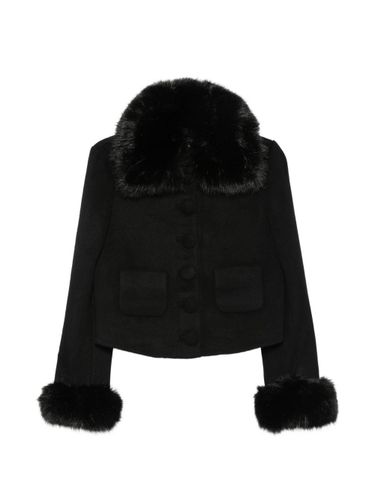 Self-Portrait Faux-Fur Trim Jacket - SELF PORTRAIT - Modalova