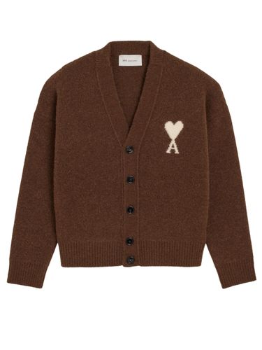 Ami De Coeur Wool Cardigan - Ami Paris - Modalova